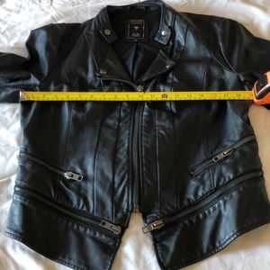 GUESS women’s black leather jacket